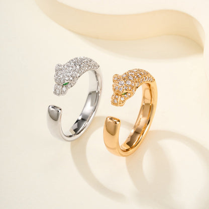 [AuraEcho]PANTHERE HALF DIAMOND SMALL RING