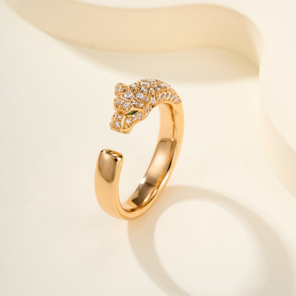 [AuraEcho]PANTHERE HALF DIAMOND SMALL RING