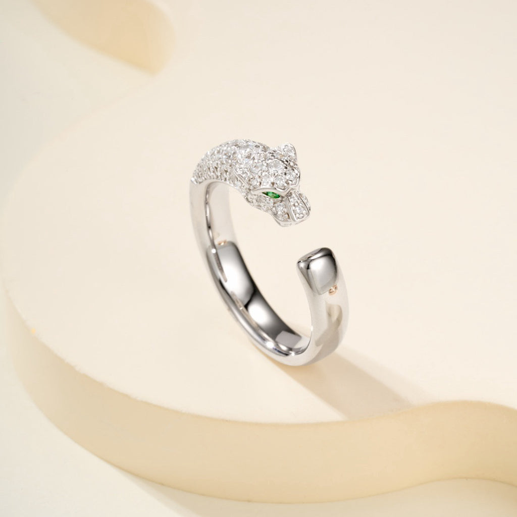 [AuraEcho]PANTHERE HALF DIAMOND SMALL RING