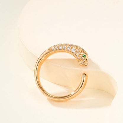 [AuraEcho]PANTHERE HALF DIAMOND SMALL RING