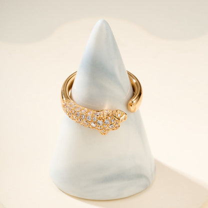 [AuraEcho]PANTHERE HALF DIAMOND SMALL RING