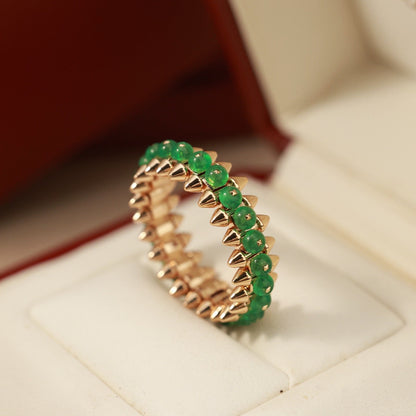 [AuraEcho]CLASH 7.9MM AGATE CHALCEDONY RING