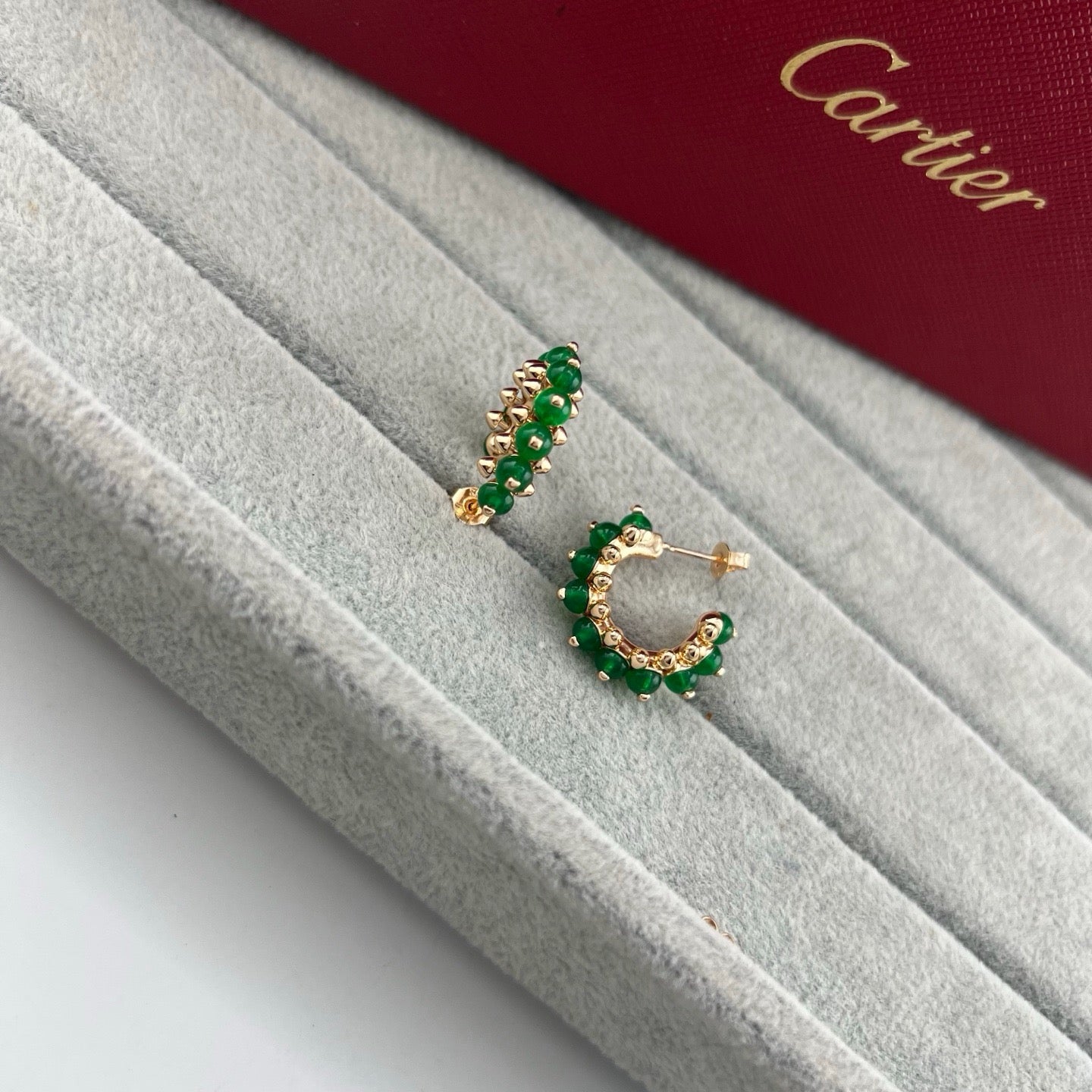 [AuraEcho]CLASH 7.9MM AGATE CHALCEDONY EARRINGS