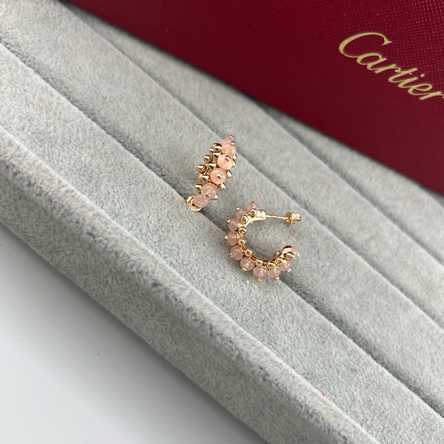 [AuraEcho]CLASH 7.9MM AGATE CHALCEDONY EARRINGS