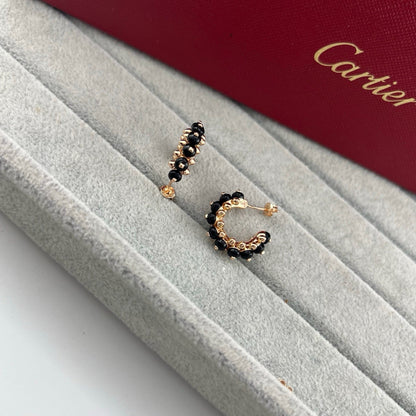 [AuraEcho]CLASH 7.9MM AGATE CHALCEDONY EARRINGS