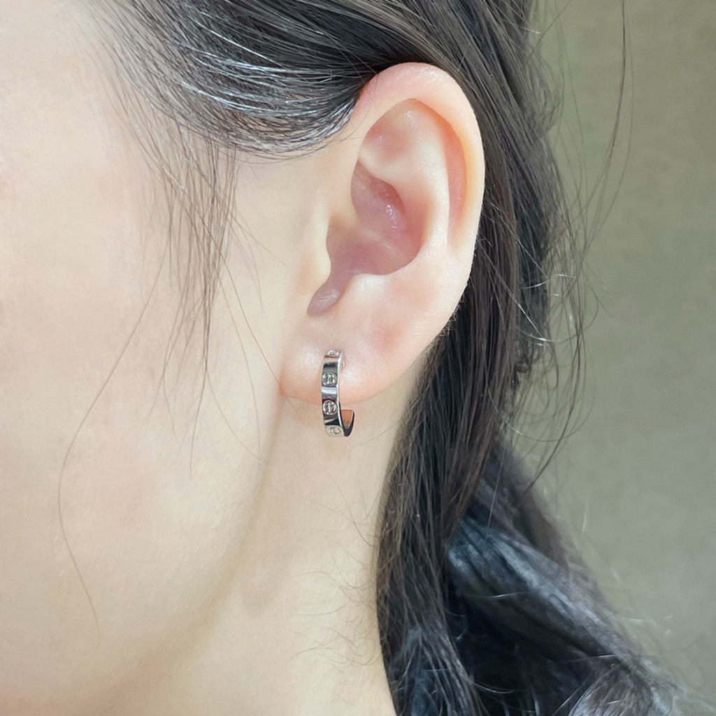 [AuraEcho]LOVE EARRINGS 2.65 MM NO DIAMOND SMALL