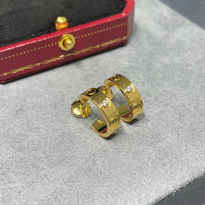 [AuraEcho]LOVE EARRINGS 5.7MM 2 DIAMONDS