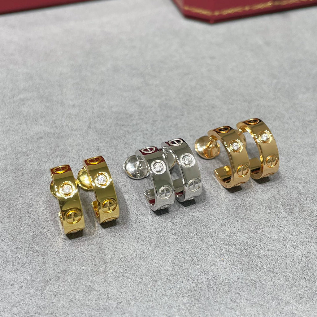 [AuraEcho]LOVE EARRINGS 5.7MM 2 DIAMONDS