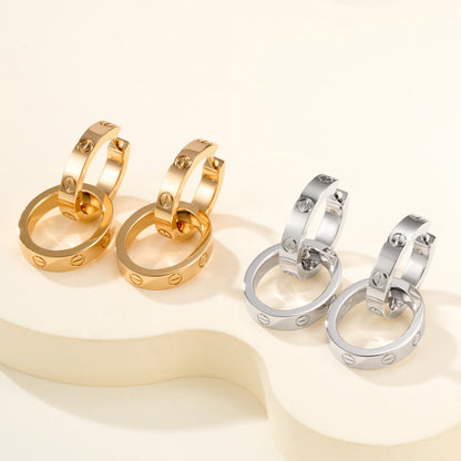 [AuraEcho]LOVE 3.3MM DANGLE EARRINGS