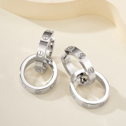 [AuraEcho]LOVE 3.3MM DANGLE EARRINGS