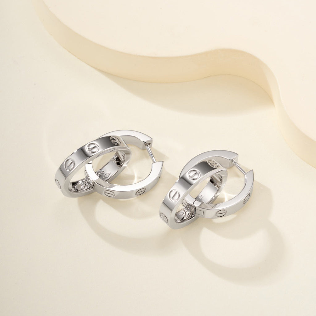 [AuraEcho]LOVE 3.3MM DANGLE EARRINGS