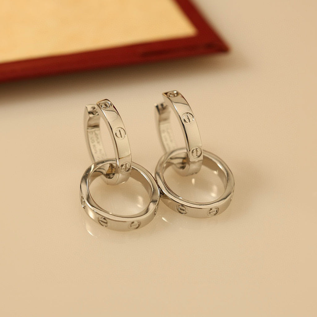 [AuraEcho]LOVE 3.3MM DANGLE EARRINGS