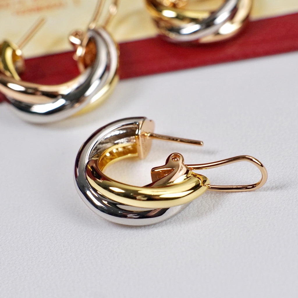 [AuraEcho]TRINITY ON DIAMOND CLASSIC EARRINGS