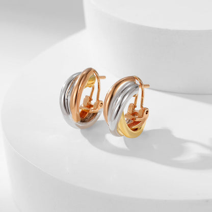 [AuraEcho]TRINITY ON DIAMOND CLASSIC EARRINGS