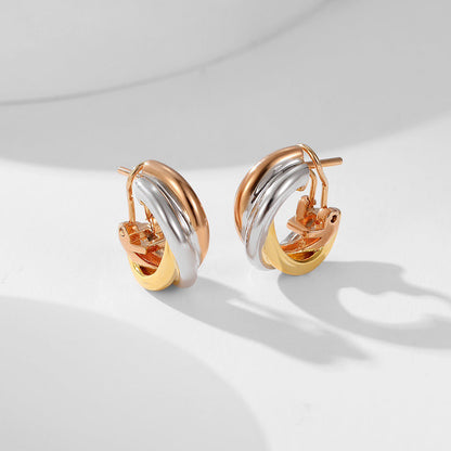 [AuraEcho]TRINITY ON DIAMOND CLASSIC EARRINGS