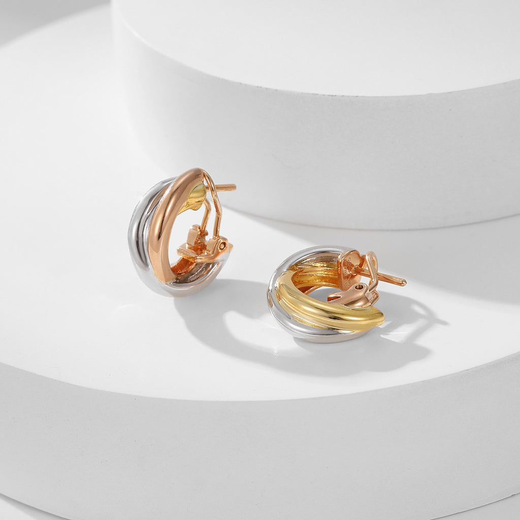 [AuraEcho]TRINITY ON DIAMOND CLASSIC EARRINGS