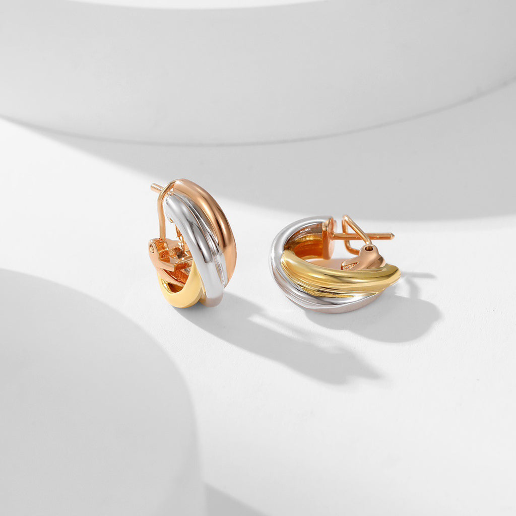 [AuraEcho]TRINITY ON DIAMOND CLASSIC EARRINGS