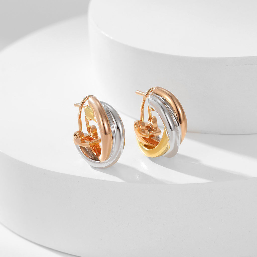 [AuraEcho]TRINITY ON DIAMOND CLASSIC EARRINGS