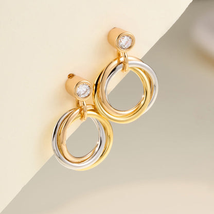 [AuraEcho]TRINITY ON DIAMOND  EARRINGS