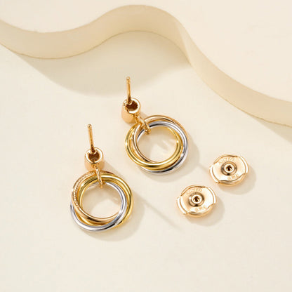[AuraEcho]TRINITY ON DIAMOND  EARRINGS