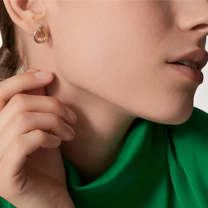 [AuraEcho]TRINITY ON DIAMOND  EARRINGS