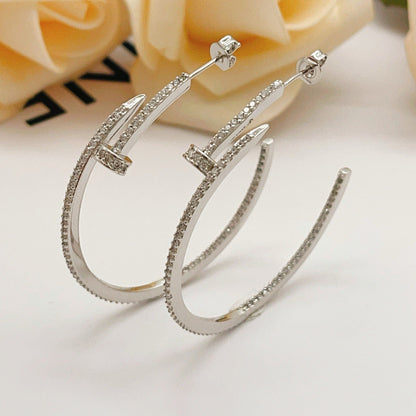 [AuraEcho]JUSTE FULL DIAMOND LARGE EARRINGS