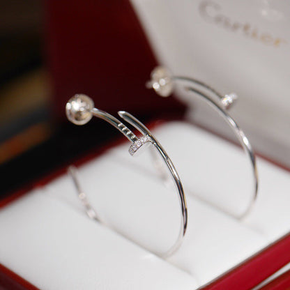 [AuraEcho]JUSTE HALF DIAMOND LARGE EARRINGS