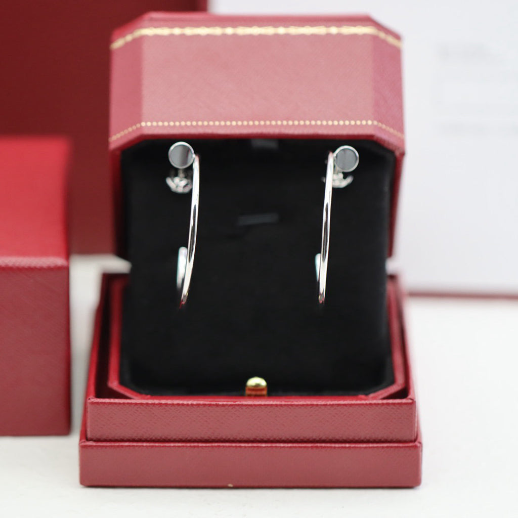 [AuraEcho]JUSTE HALF DIAMOND LARGE EARRINGS