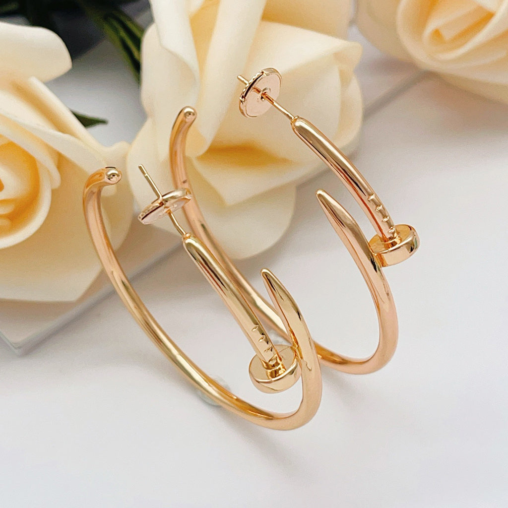 [AuraEcho]JUSTE NO DIAMOND LARGE EARRINGS