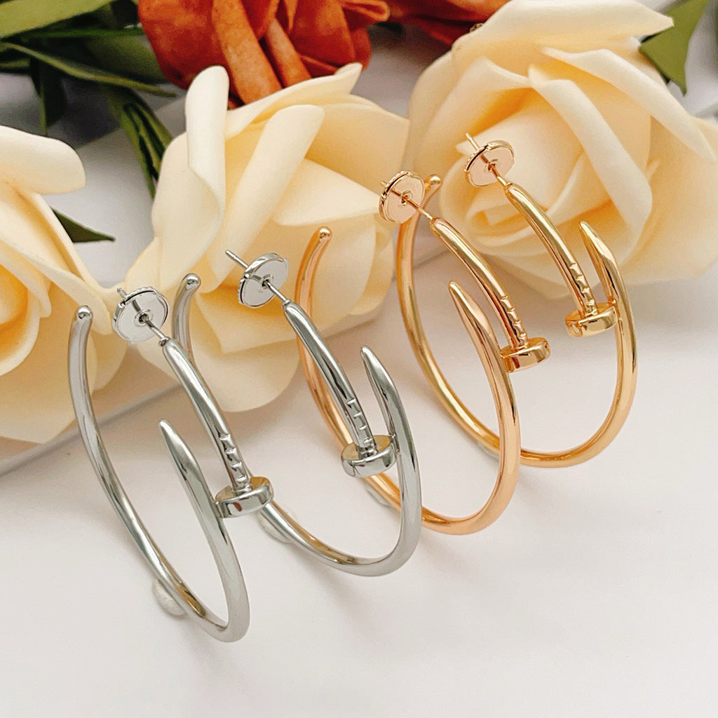 [AuraEcho]JUSTE NO DIAMOND LARGE EARRINGS