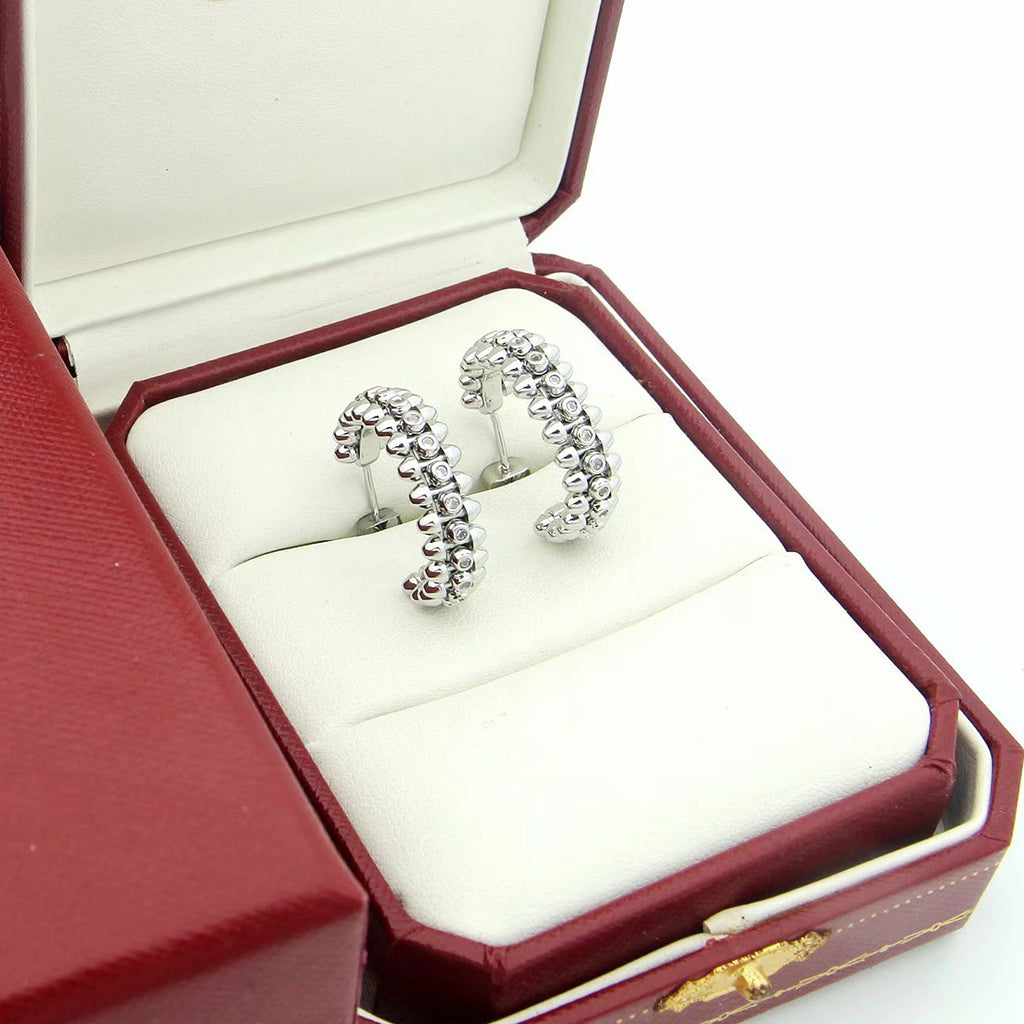 [AuraEcho]CLASH FULL DIAMOND MEDIUM EARRINGS
