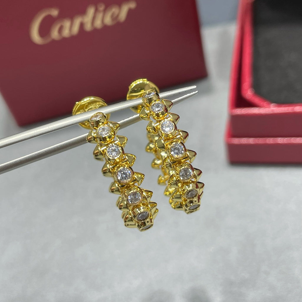 [AuraEcho]CLASH FULL DIAMOND MEDIUM EARRINGS