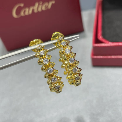 [AuraEcho]CLASH FULL DIAMOND MEDIUM EARRINGS