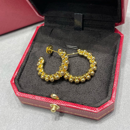 [AuraEcho]CLASH FULL DIAMOND MEDIUM EARRINGS