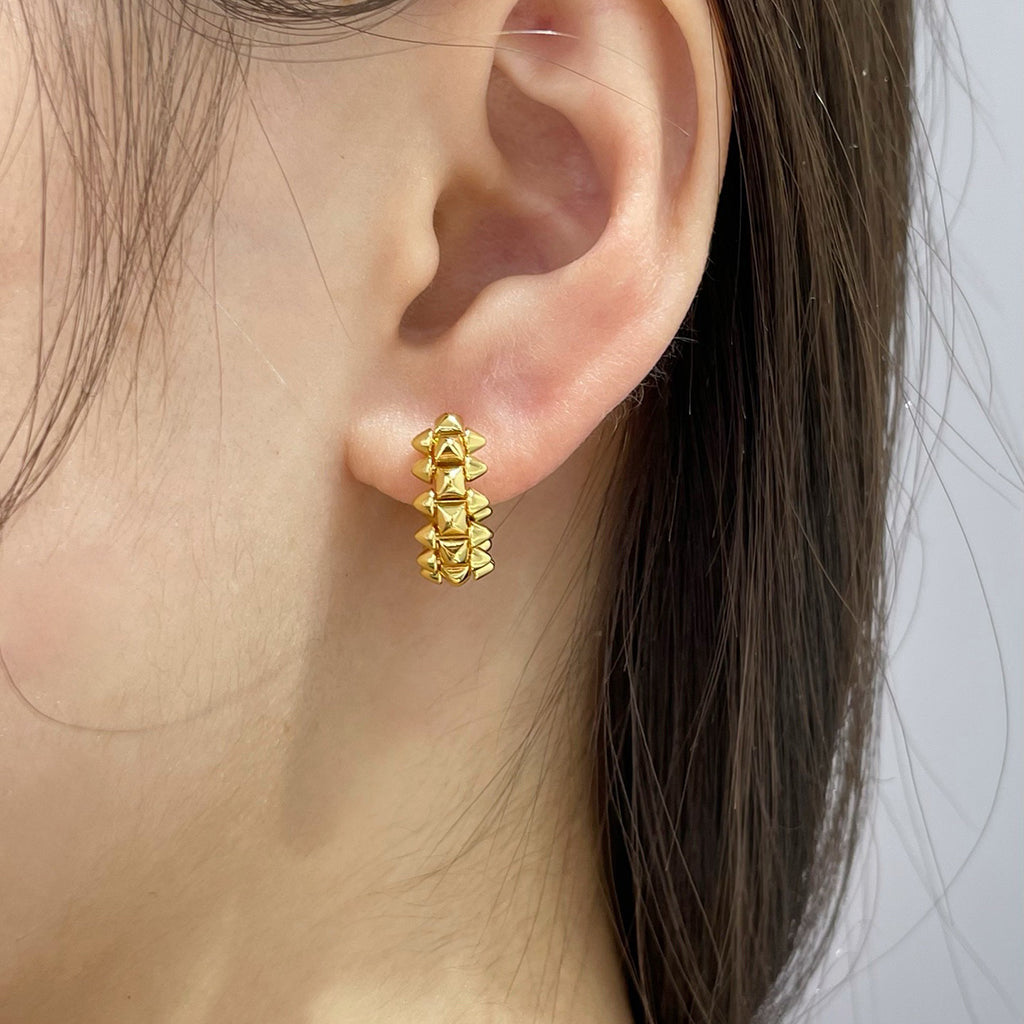 [AuraEcho]CLASH MINI HOOP EARRINGS