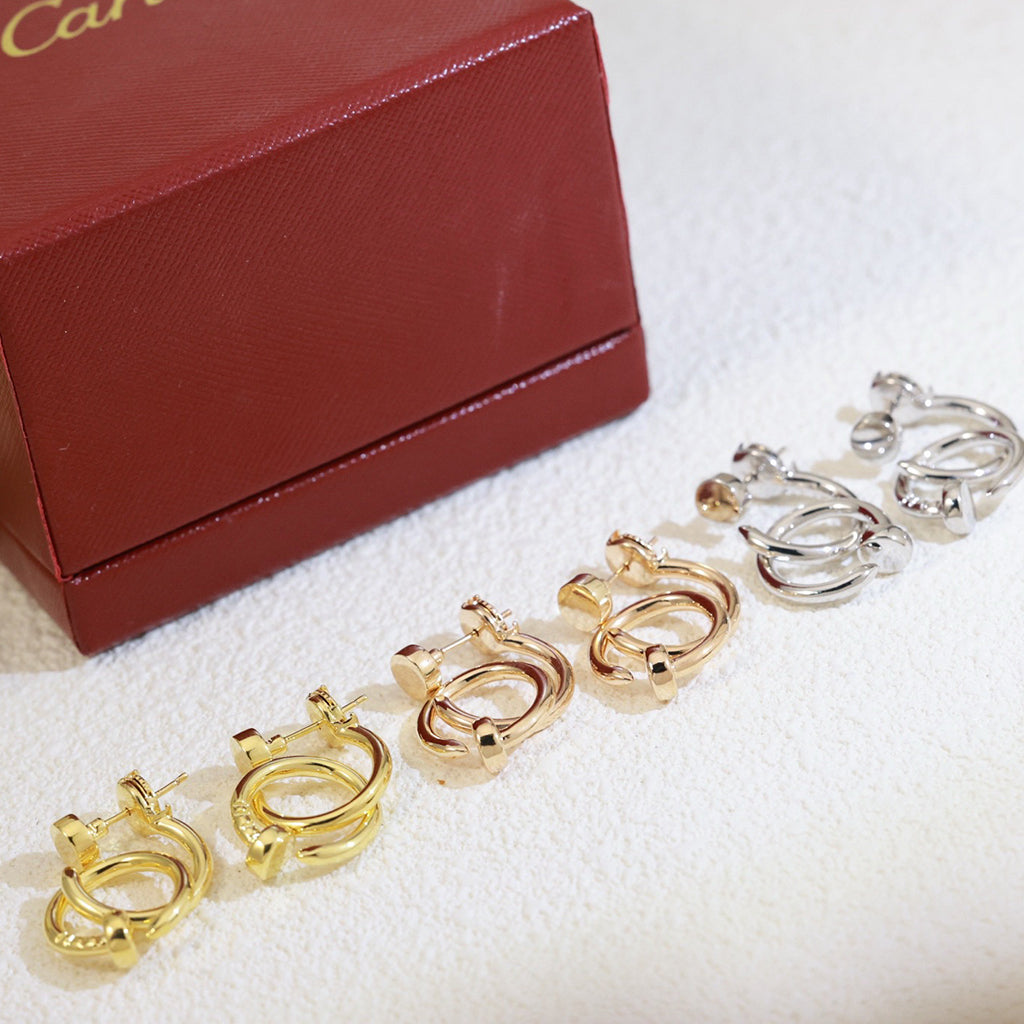 [AuraEcho]JUSTE NO DIAMOND DOUBLE EARRINGS