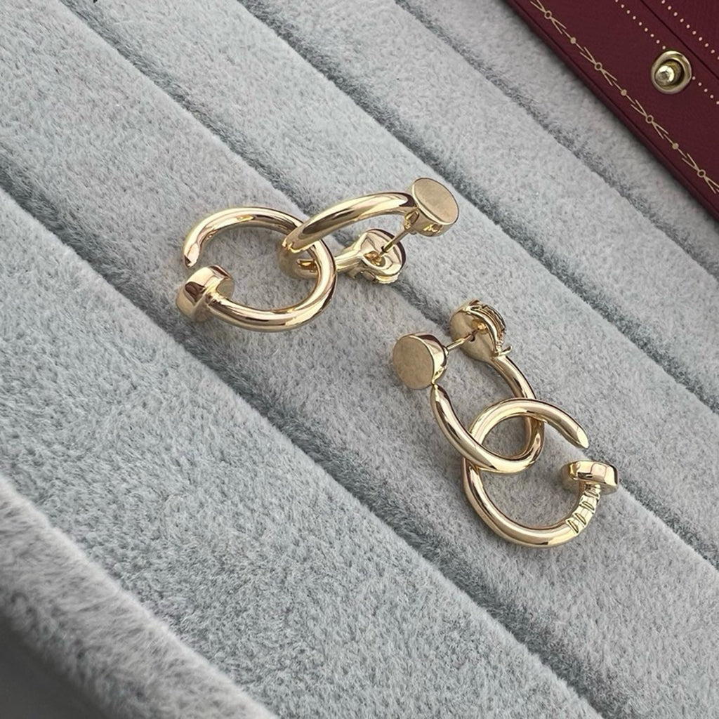 [AuraEcho]JUSTE NO DIAMOND DOUBLE EARRINGS