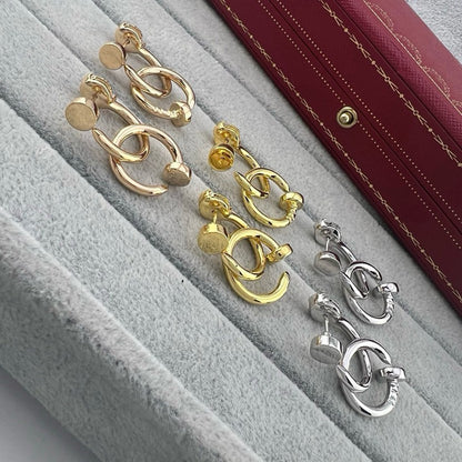 [AuraEcho]JUSTE NO DIAMOND DOUBLE EARRINGS