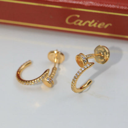[AuraEcho]JUSTE FULL DIAMOND DOUBLE EARRINGS