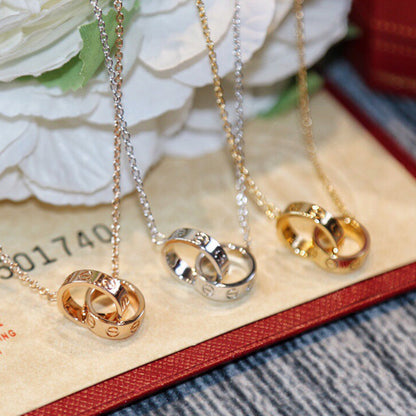 [AuraEcho]LOVE DOUBLE RING NECKLACE