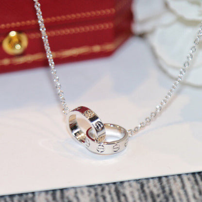 [AuraEcho]LOVE DOUBLE RING NECKLACE