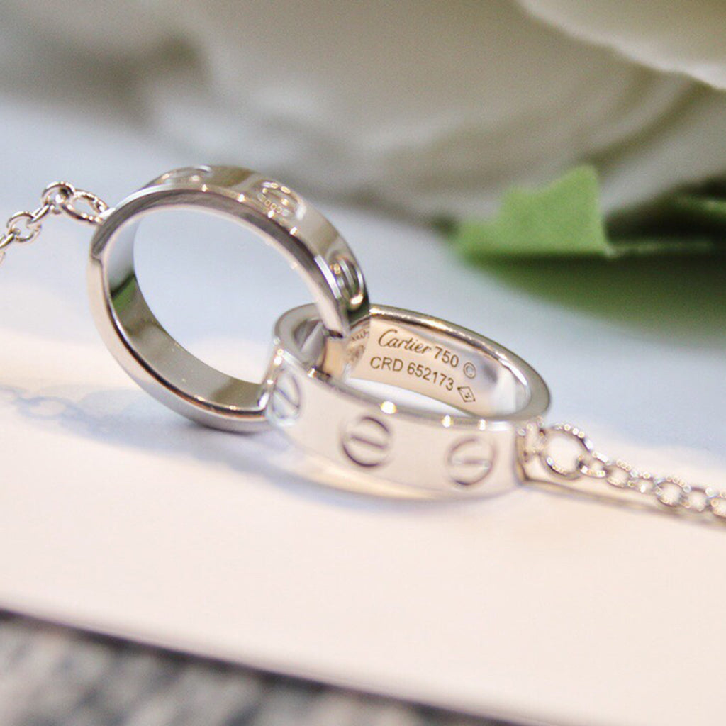 [AuraEcho]LOVE DOUBLE RING NECKLACE