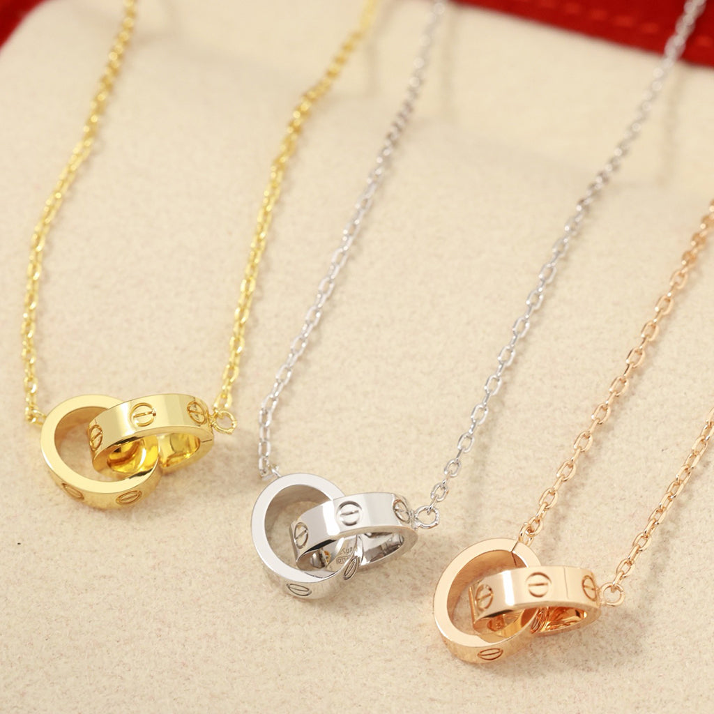 [AuraEcho]LOVE DOUBLE RING NECKLACE