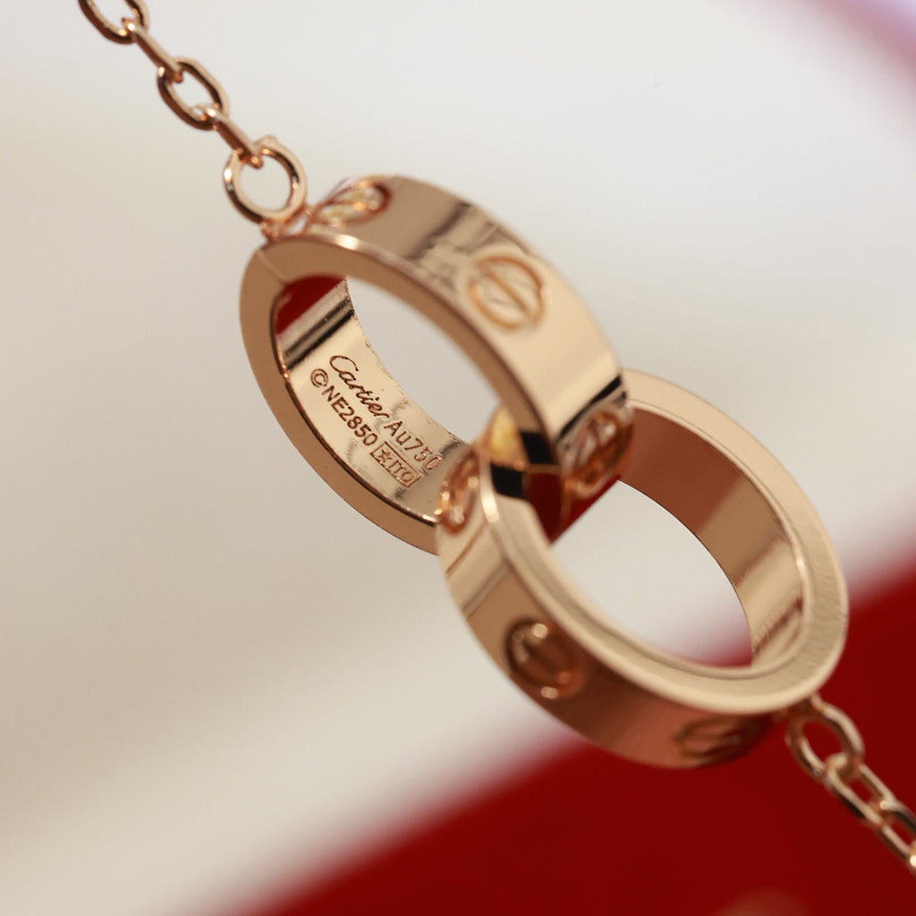 [AuraEcho]LOVE DOUBLE RING NECKLACE