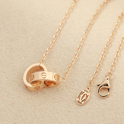 [AuraEcho]LOVE DOUBLE RING NECKLACE