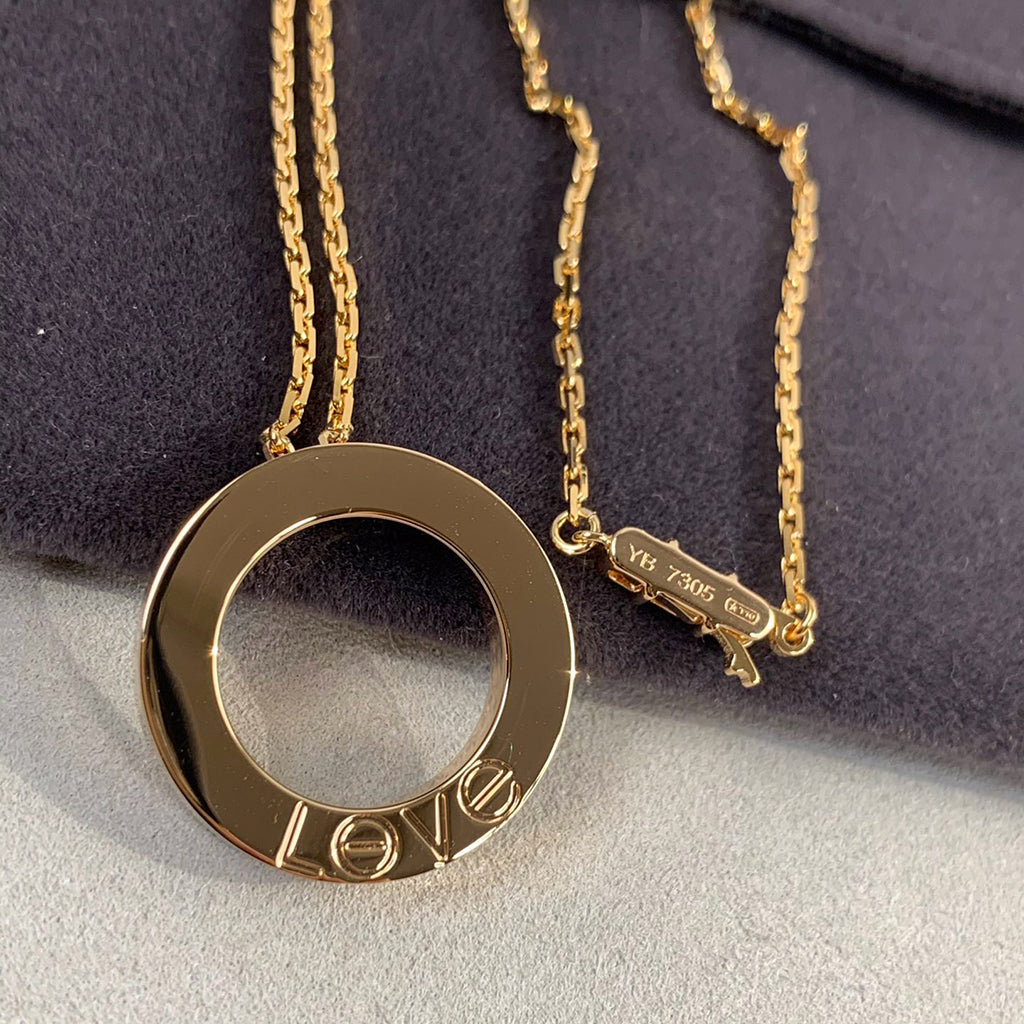 [AuraEcho]LOVE NECKLACE 16MM 3 DIAMONDS