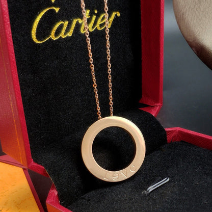 [AuraEcho]LOVE NECKLACE 16MM 3 DIAMONDS