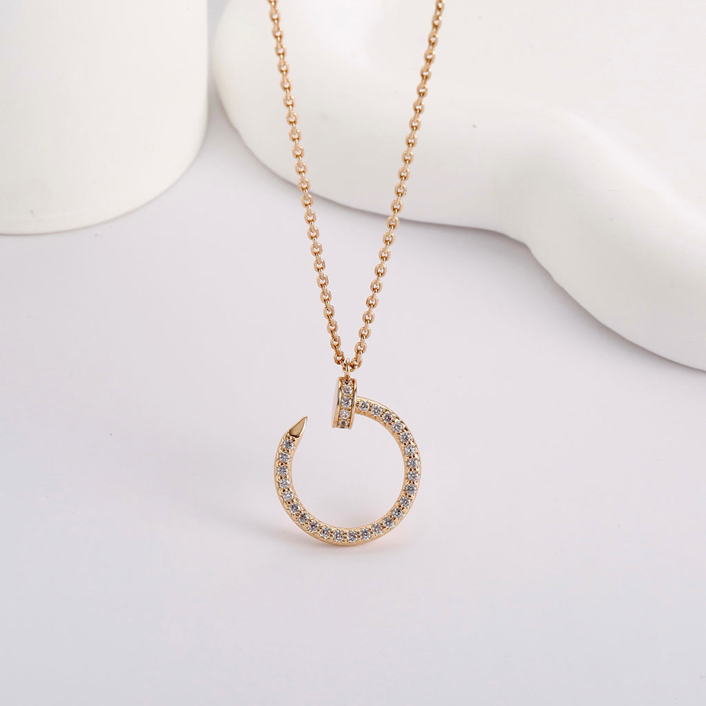 [AuraEcho]JUSTE NECKLACE FULL DIAMOND