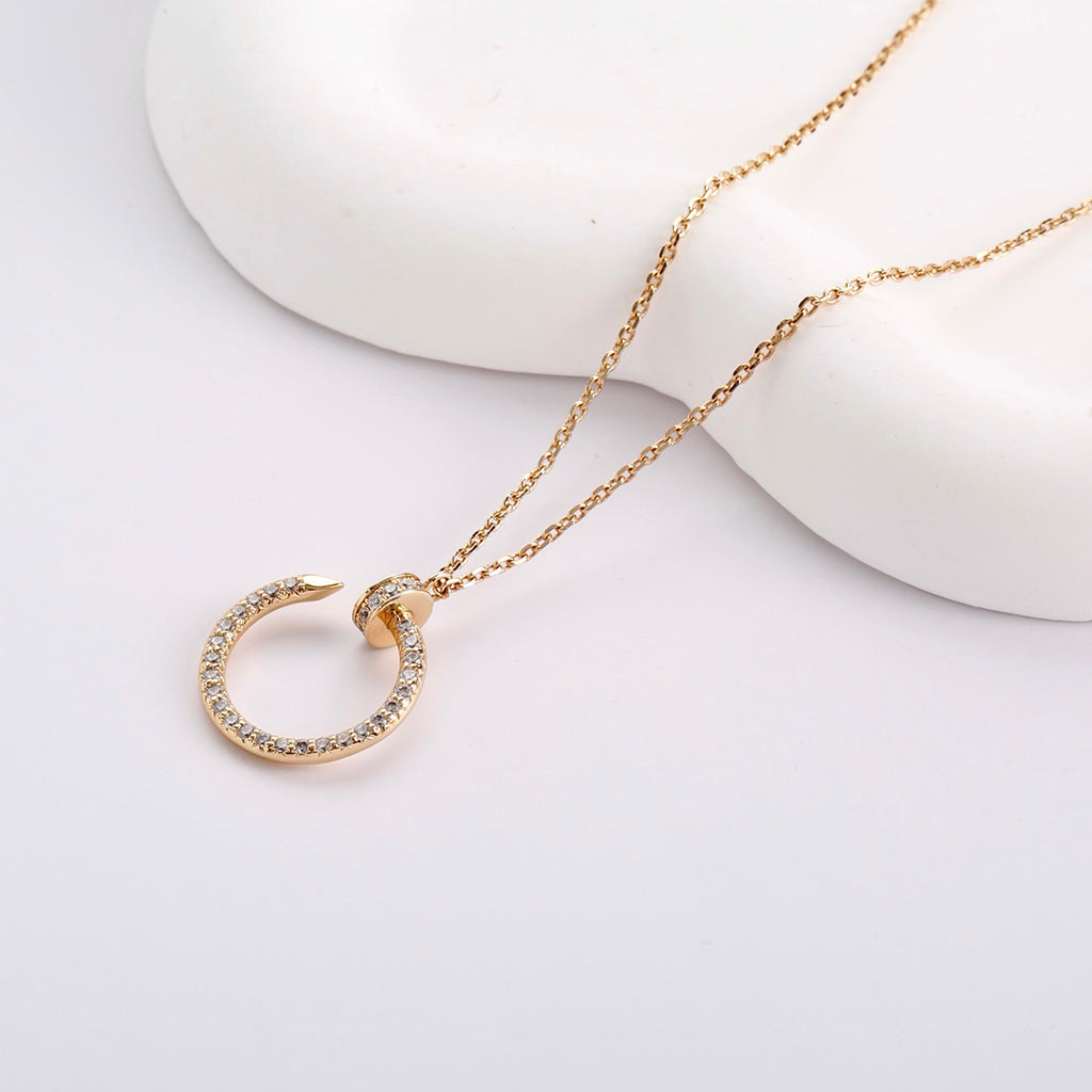 [AuraEcho]JUSTE NECKLACE FULL DIAMOND