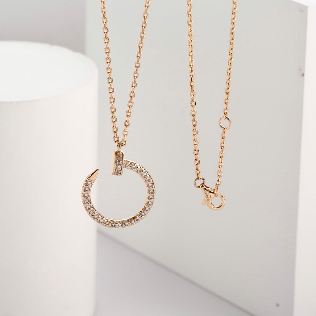 [AuraEcho]JUSTE NECKLACE FULL DIAMOND